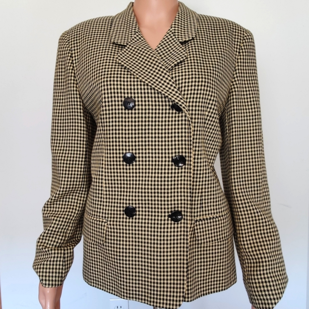 Vintage Rena Rowan houndstooth Blazer in Multi
